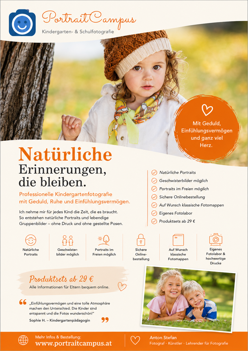PortraitCampus Informationsflyer Kindergartenfotografie